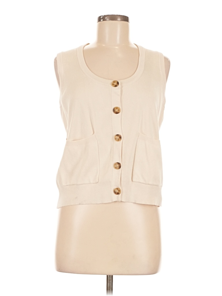 Pre-owned Unbranded Sweater Vest In White