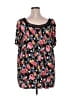 Chelsea Studio 100% Rayon Black Short Sleeve Blouse Size 2X - photo 2