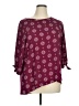 Papermoon 100% Polyester Burgundy 3/4 Sleeve Blouse Size 1X - photo 1