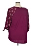 Papermoon 100% Polyester Burgundy 3/4 Sleeve Blouse Size 1X - photo 2