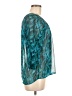 Express 100% Polyester Teal 3/4 Sleeve Blouse Size M - photo 4