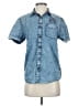 Guess 100% Cotton Blue Short Sleeve Button-Down Shirt Size XS - photo 1