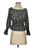 Love Tree 100% Polyester Black 3/4 Sleeve Blouse Size S - photo 1