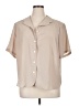 Impressions 100% Polyester Tan Short Sleeve Blouse Size 1X - photo 1