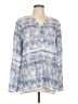 Cecil 100% Viscose Blue Long Sleeve Henley Size L - photo 1