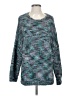 Easel 100% Acrylic Tweed Teal Pullover Sweater Size S - photo 1
