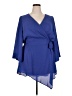 City Chic Blue Long Sleeve Blouse Size 18 Plus (M) - photo 1