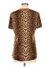Unbranded Animal Print Brown Short Sleeve Blouse Size M - photo 2