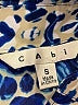CAbi 100% Polyester Print Blue Casual Dress Size S - photo 7