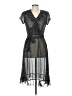 JBS 100% Polyester Polka Dots Black Cocktail Dress Size 8 - photo 1
