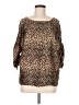 MICHAEL Michael Kors 100% Polyester Brown 3/4 Sleeve Blouse Size M - photo 1