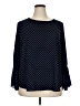 In every Story 100% Polyester Polka Dots Blue Long Sleeve Blouse Size XXL (estimated) - photo 1
