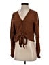 NYTT 100% Rayon Brown Long Sleeve Blouse Size M - photo 1