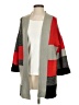 Adrienne Vittadini Color Block Gray Cardigan Size S - photo 1