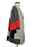 Adrienne Vittadini Color Block Gray Cardigan Size S - photo 4