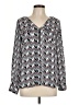Candie's 100% Polyester Silver Long Sleeve Blouse Size L - photo 1