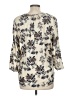 Fun2Fun 100% Rayon Floral Ivory 3/4 Sleeve Blouse Size M - photo 2