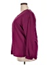 Lands' End 100% Polyester Burgundy Long Sleeve Blouse Size 18 - photo 5