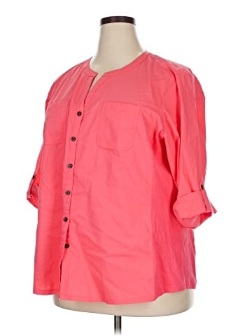 Rebecca Malone 3/4 Sleeve Button-Down Shirt (view 2)