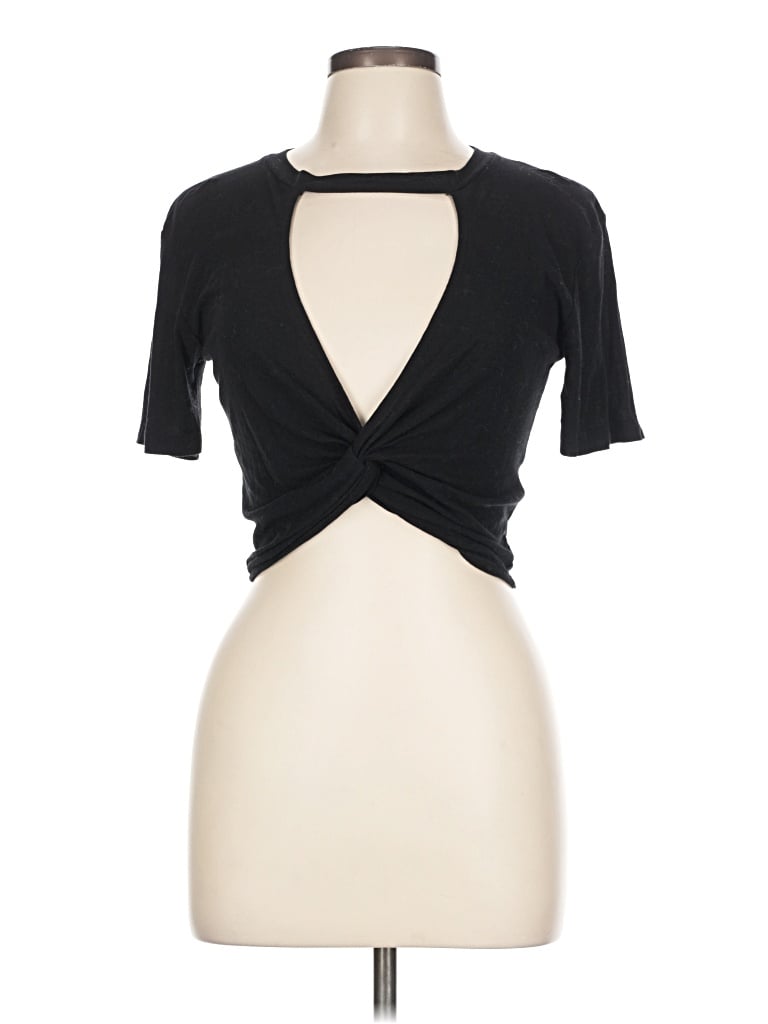 Pre-owned Cooperative Short Sleeve Turtleneck In Black