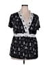 Lane Bryant Black Short Sleeve Blouse Size 18 - 20 Plus - photo 1