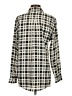 Equipment 100% Silk Checkered-gingham Ivory Long Sleeve Silk Top Size XS - photo 2
