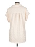 Assorted Brands 100% Polyester Polka Dots Ivory Short Sleeve Blouse Size L - photo 2