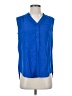 Indigo 100% Rayon Blue Sleeveless Button-Down Shirt Size S - photo 1