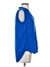 Indigo 100% Rayon Blue Sleeveless Button-Down Shirt Size S - photo 4