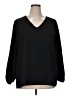 QEARAL 100% Polyester Black Long Sleeve Blouse Size XL - photo 1
