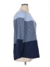 Karen Scott 100% Cotton Color Block Blue Pullover Sweater Size XL - photo 4
