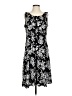 Perceptions Graphic Black Casual Dress Size S - photo 1
