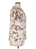 Unbranded 100% Polyester Floral Ivory Short Sleeve Blouse Size XL - photo 4