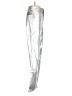 Express 100% Polyester Metallic Silver Jeans Size 0 - photo 4