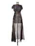 Lulus 100% Polyester Print Gray Cocktail Dress Size S - photo 1