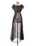 Lulus 100% Polyester Print Gray Cocktail Dress Size S - photo 2