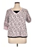 Essentials 100% Cotton Pink Pullover Sweater Size 1X - photo 1