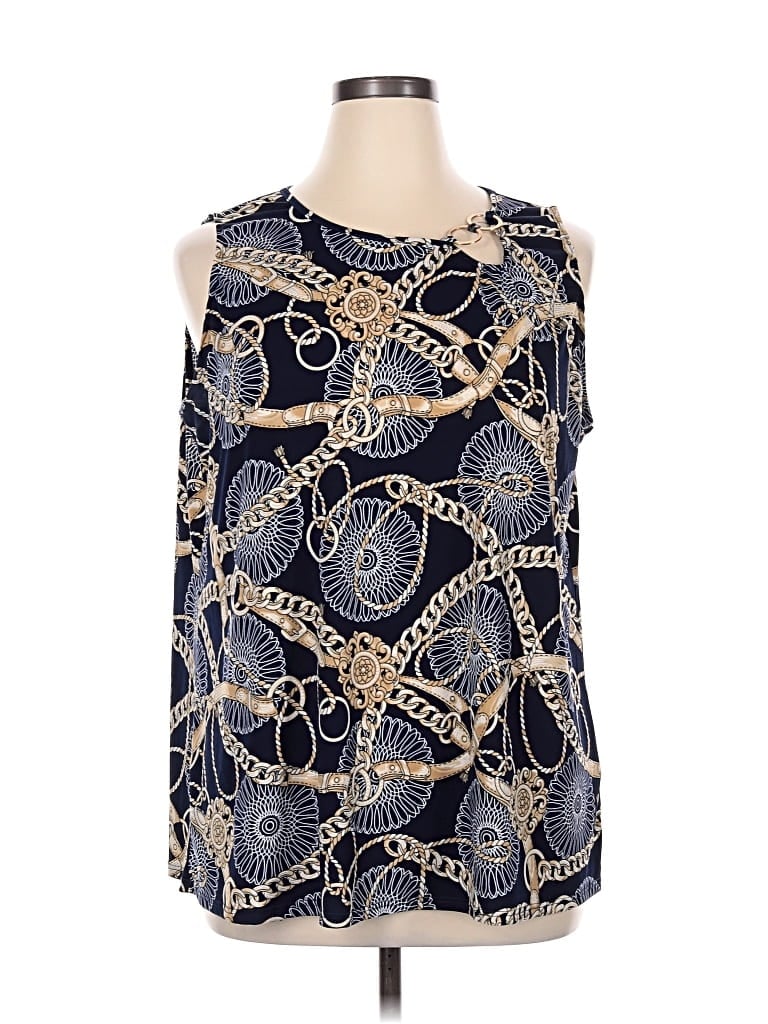 Pre-owned Sjs Sleeveless Blouse In Blue