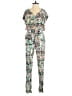 Bebe Print Green Jumpsuit Size S - photo 1