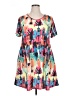 Unbranded Print Teal Casual Dress Size XL - photo 1