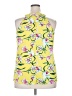 Cure 100% Polyester Yellow Sleeveless Blouse Size 2X - photo 2