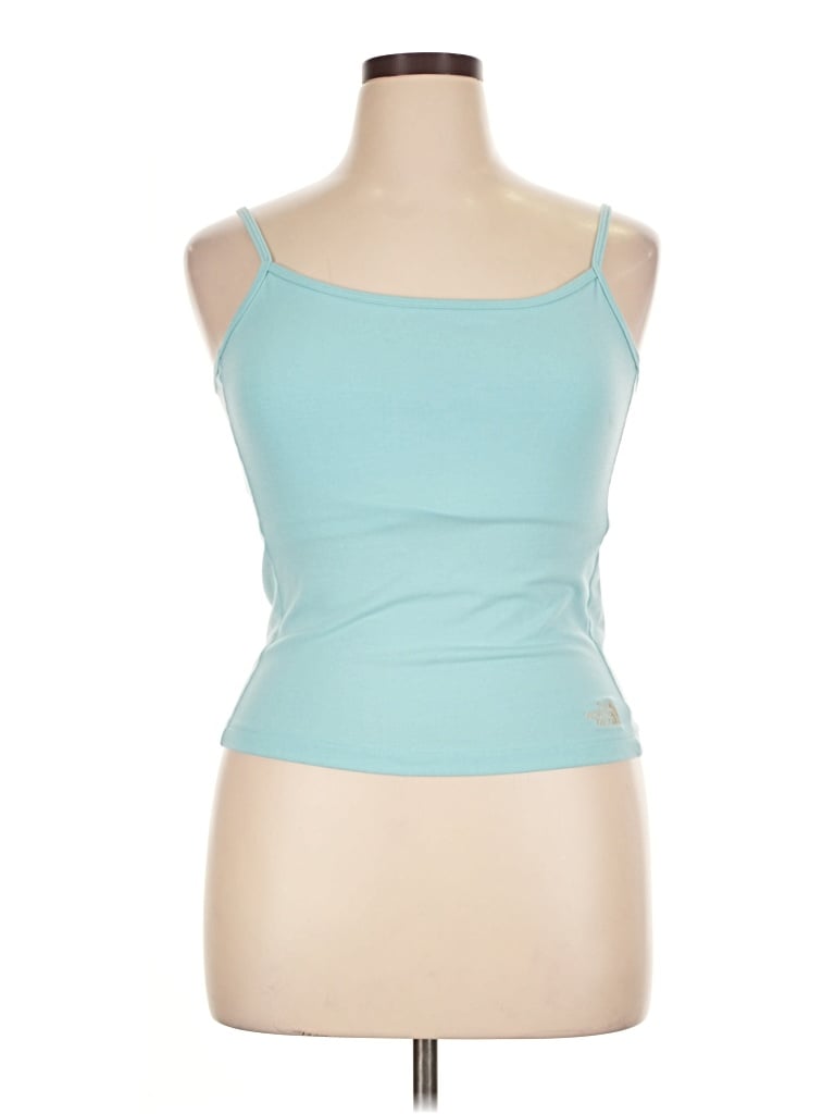 Pre-owned The North Face Tank Top Teal Strapless Neckline Tops In Blue