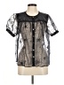 Let Me Be 100% Polyamide Black Short Sleeve Blouse Size M - photo 1