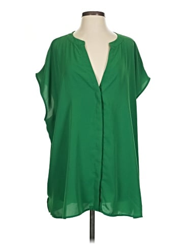 ELOQUII Short Sleeve Blouse (view 1)