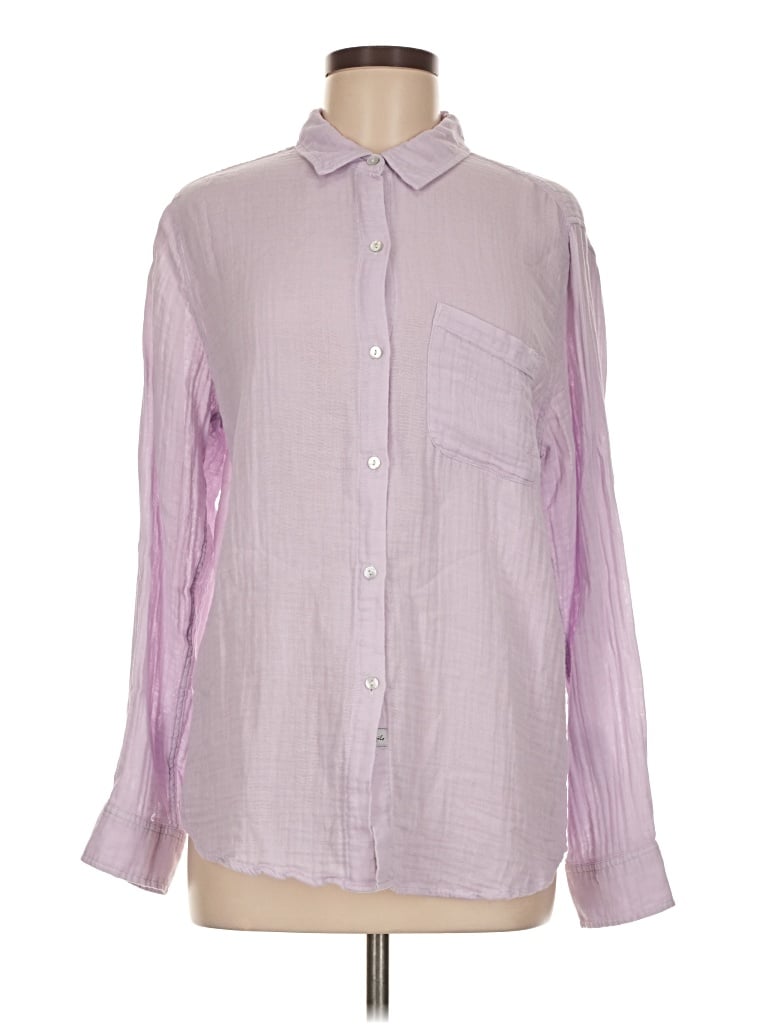Pre-owned Rails Long Sleeve Button Down Shirt In Purple
