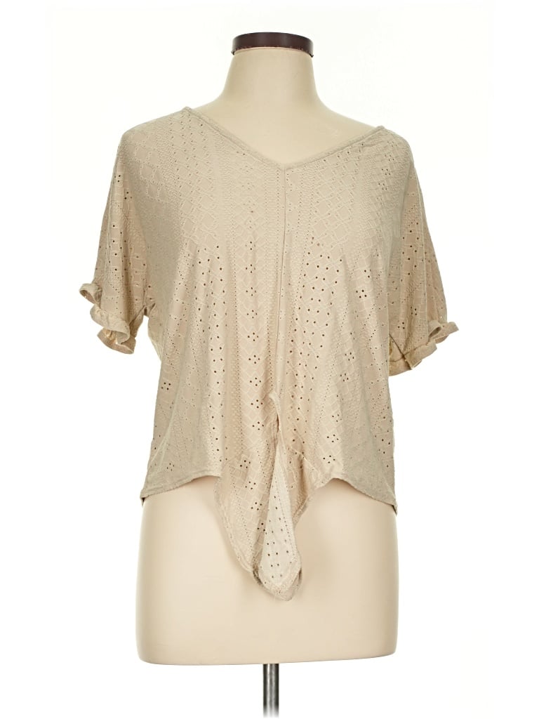 Pre-owned W5 Short Sleeve Blouse In Brown