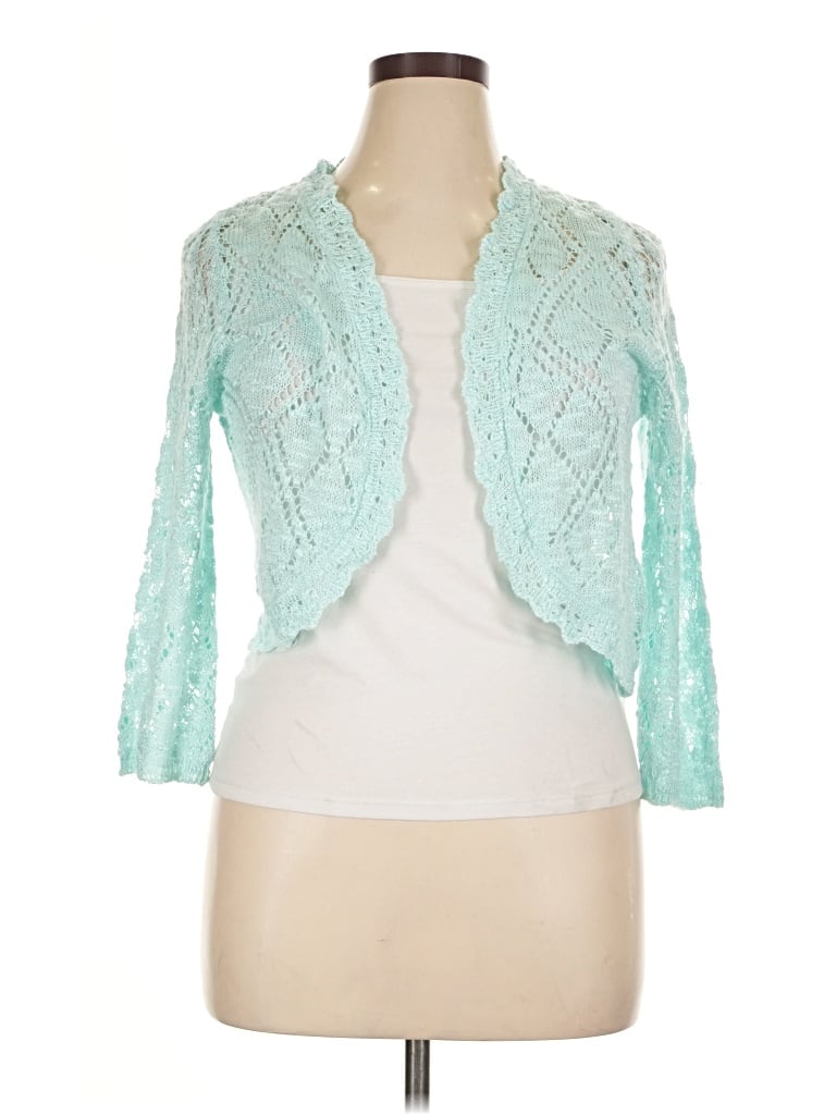 Pre-owned Freshman 1996 Cardigan Sweater In Teal