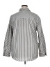 Casa Cabana Stripes Silver White Long Sleeve Button-Down Shirt Size XXL - photo 2