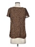 CeCe 100% Polyester Animal Print Brown Short Sleeve Blouse Size S - photo 1