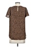 CeCe 100% Polyester Animal Print Brown Short Sleeve Blouse Size S - photo 2